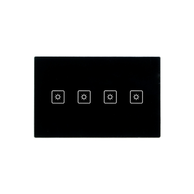 NUE Smart ZigBee Switch - 4 Gang | Black | Wall Mount Light Switch
