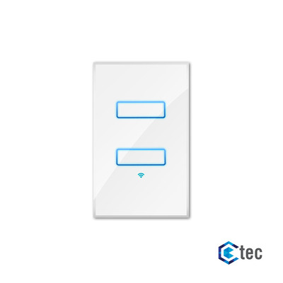 Ctec Smart Light Switch - 2 Gang | White | 1 / 2 / 3 Way Compatible