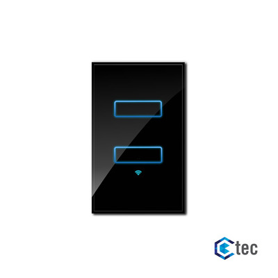 Ctec Smart Light Switch - 2 Gang | Black | 1 / 2 / 3 Way Compatible