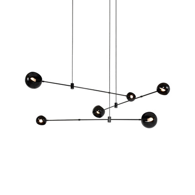 LED Pendant Lamp | Acaba 6 Heads | Black Bio Shades No.435