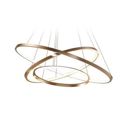 MF Smart Indoor LED 3 Rings Pendant - Gold Ring | Dimmable & Colour Change Through Remote