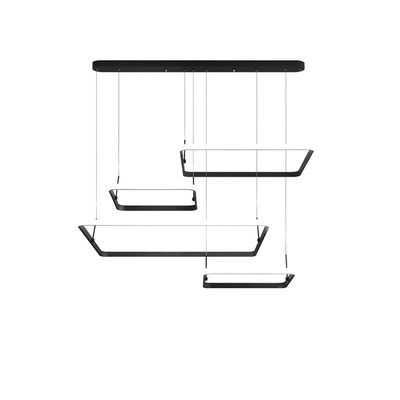 Lectory LED Pendant Lamp | Over Lapping Squares | Black