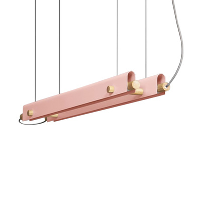 LED Pendant | Linear | Macaroon Twin Tube | Cherry Pink | 