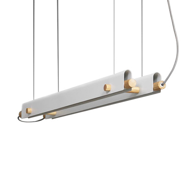 LED Pendant | Linear | Macaroon Twin Tube | Cloudy White