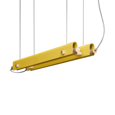 LED Pendant | Linear | Macaroon Twin Tube | Mango Yellow | 