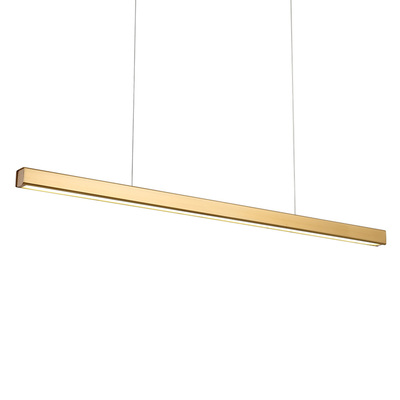 Mu Metal LED Pendant Lamp | Linear 1.2M 48W | Brass Gold | Dimmable