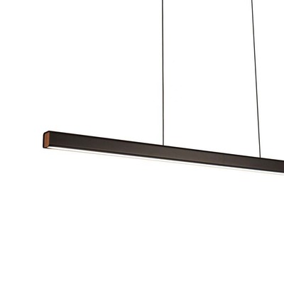 Mu Metal LED Pendant Lamp | Linear 1.8M 72W | Matt Black