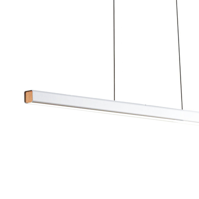 Mu Metal LED Pendant Lamp | Linear 1.8M 72W | Matt White