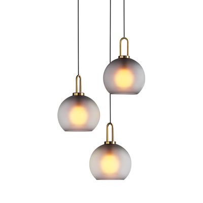 Vintage Burnished Brass Pendant | Matt Glass Dew | G80 LED Bulb