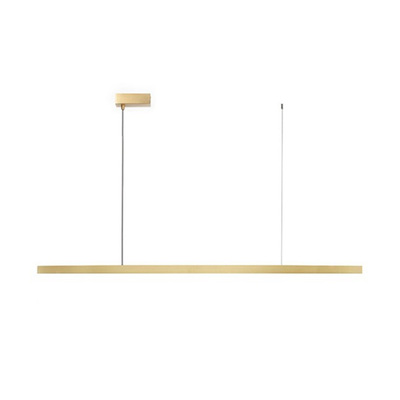 Linear LED Pendant | 1.6M | Brass | Brushed Copper Shade Design