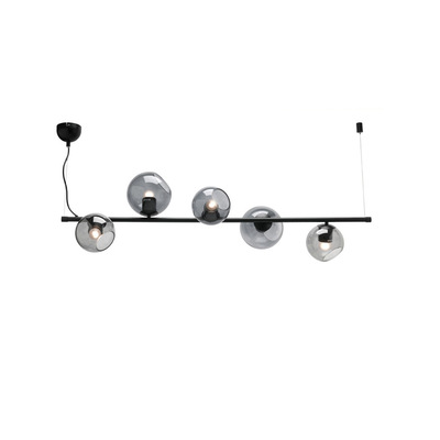 Elena Pendant Lamp | 5 Heads Smoke Glass | E27 Sockets