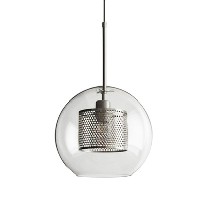Vintage Titanium Grey Pendant | Industrial Mesh | G80LED Bulb
