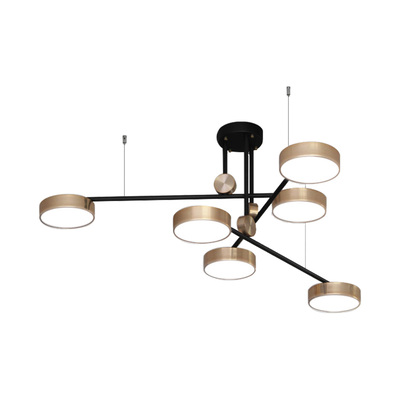 Lectory Contemporary Brass LED Pendant | Coordinates | 6 Heads 