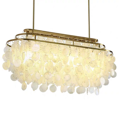 Fun 10DM Brass Pendant | Seashell Discs | Oval Stainless Steel
