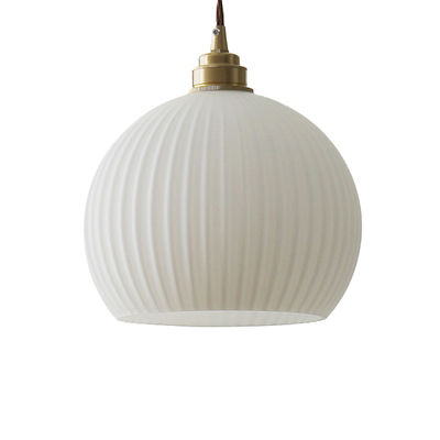 Lectory LED Pendant Lamp | Brass Holder Amberina | Forest Glass | 20cm