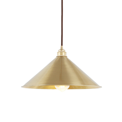 Lectory LED Pendant Lamp | Brass Cone | Copper Shade Brass Holder 