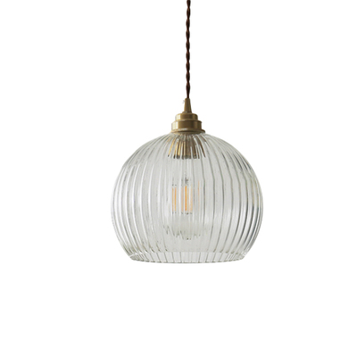 Lectory LED Pendant Lamp | Brass Holder Amberina | Clear Glass