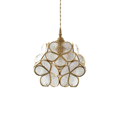 Lectory LED Pendant Lamp | Blooming Sakura | Glass Shade With Brass Handle