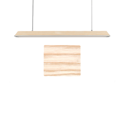 Lectory LED Linear Pendant Lamp | Trapezoid Ash Timber | Remote Control