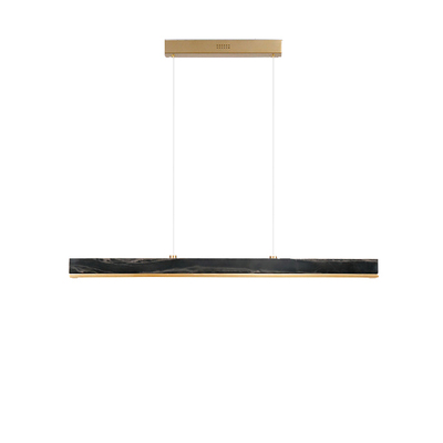 Lectory LED Pendant Lamp | Black Marble |  Long Ceiling Bar
