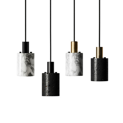 BENTU LED Stone Pendant Lamp | Cylinder | 3W E27 Socket | B16110