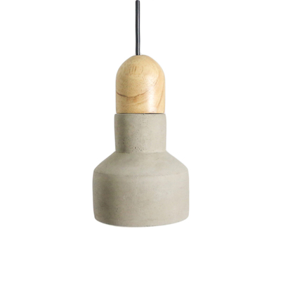 Vintage Pendant Lamp -  Concrete B | w/ Frosted Bulb 40W | Industrial Nordic Light