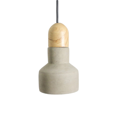 Vintage Pendant Lamp - Concrete B | w/ Frosted Bulb 40W | Industrial Nordic Light
