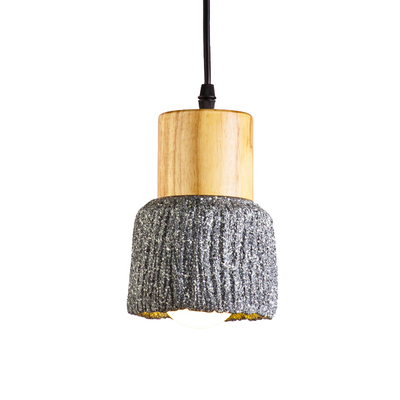 Vintage Pendant Lamp - Stone | w/ Frosted Bulb 40W | Dining Japan Rock Loft