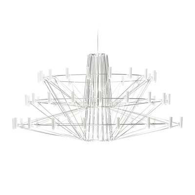 Coppelia Suspended | Silver Stainless Steel Frame| Poly Carbonate Shades