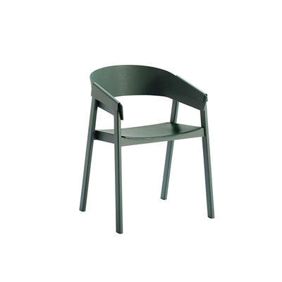 Lectory Scandinavian Replica Arm Chair | Cover | Dark Green Oak Plywood
