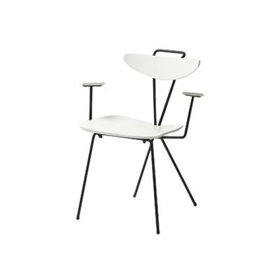 Danish Dining Chair | Retro Mc With Arm Rest | Stain White 