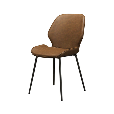 Danish Dining Chair | Leather Cushion Seat | Brown