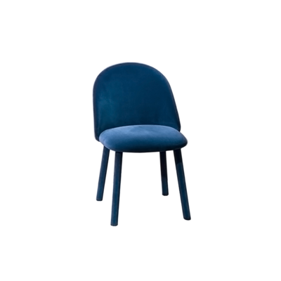 Danish Dressing Chair | Velvet Fabric Cover | Blue
