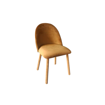 Danish Dressing Chair | Velvet Fabric Cover | Caramel 