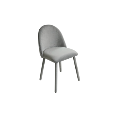 Danish Dressing Chair | Velvet Fabric Cover | Grey 