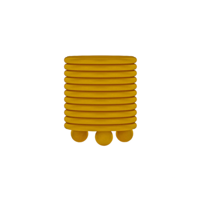 Lectory Danish Michelin Stool | White Oak Timber | Ginger Yellow 