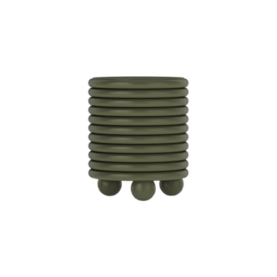 Lectory Danish Michelin Stool | White Oak Timber | Olive Green 