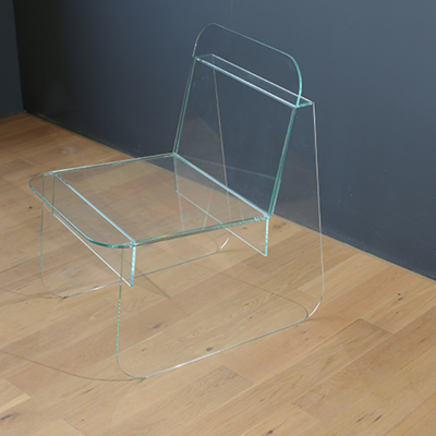 Danish Tempered Glass Chair | AURORAS | Transparent