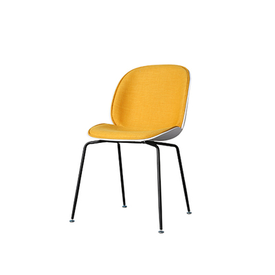 Danish Dining Chair | Beatles Half Fabric Upholstered | Mango