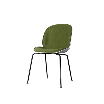 Danish Dining Chair | Beatles Half Fabric Upholstered | Olive