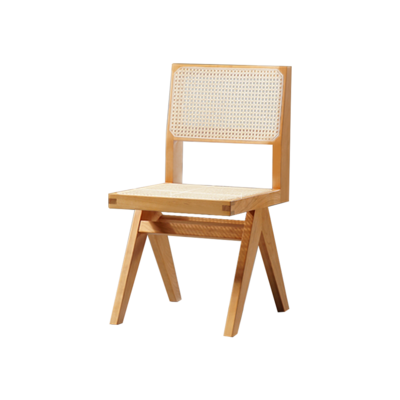 Shufan Rattan Vintage Dining Chair | Mesh Seat | Timber
