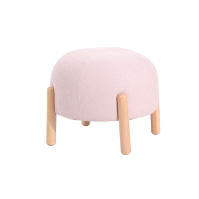 Danish Stool | Cushioned Mushroom | Light Pink