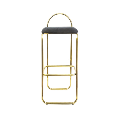 Replica Angui Bar Stool | Gold Frame with Classic Black Velvet Cover 