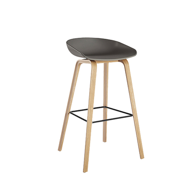 Danish Bar Stool | AAS32 Wood Frame | Grey | Scandinavian Kitchen Dining