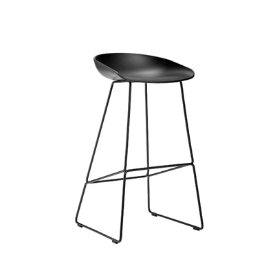 Danish Bar Stool | AAS38 Metal Frame | Black | Scandinavian Kitchen Dining