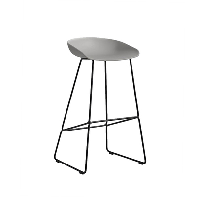 Danish Bar Stool | AAS38 Metal Frame | Grey | Scandinavian Kitchen Dining