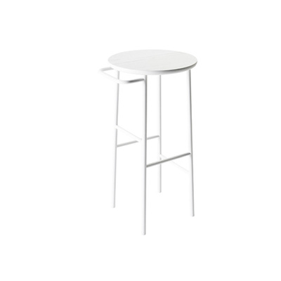 Danish Bar Stool | Hang By Ex.T Metal Frame High Stool | White