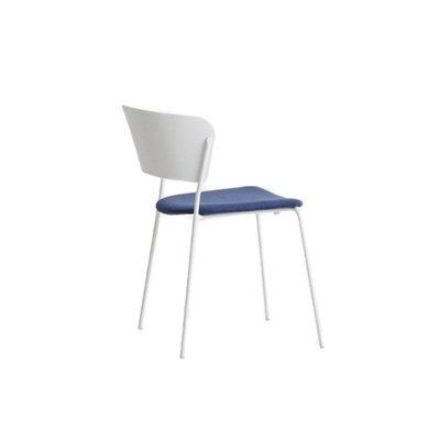 Spanish Dining Chair | ARC Replica | White Frame | Blue Seat | White Back 