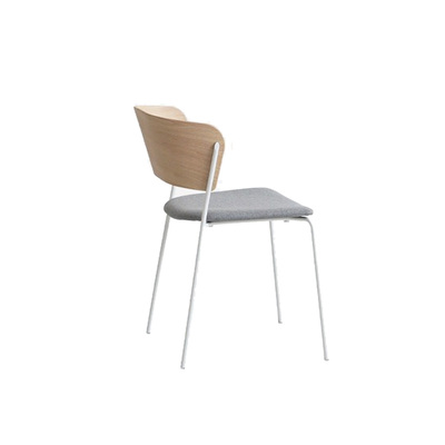 Spanish Dining Chair | ARC Replica | White Frame | Grey Seat | Light Wood Gran Back 