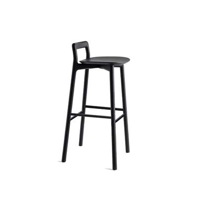 Danish Timber Bar Stool | Skift | Timber Frame | Timber Seat | Matt Black